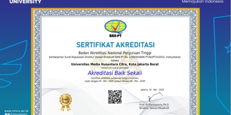 Universitas MNC Raih Akreditasi Baik Sekali, Siap Melaju Lebih Cepat