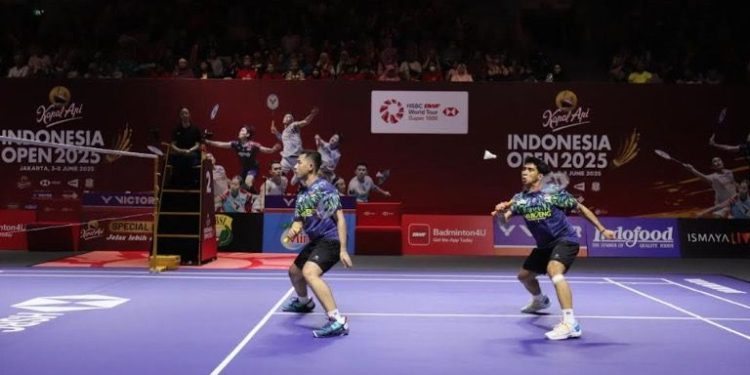 Hasil Indonesia Open 2025: Sabar/Reza Menang, Leo/Bagas Tersingkir