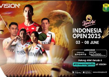 Jadwal dan Link Streaming Indonesia Open 2025 Super 1000 di VISION+