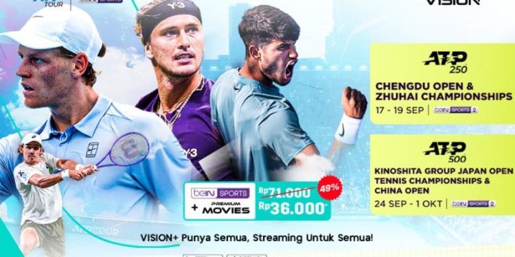 Pertarungan Bintang Tenis Dunia ATP 250 Chengdu dan Hangzhou Championships 2025 di VISION+