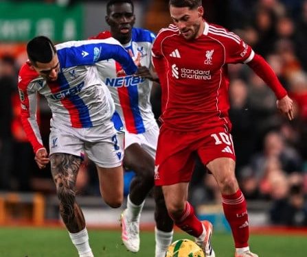 Arsenal Unggul, Liverpool Kalah di Tangan Crystal Palace