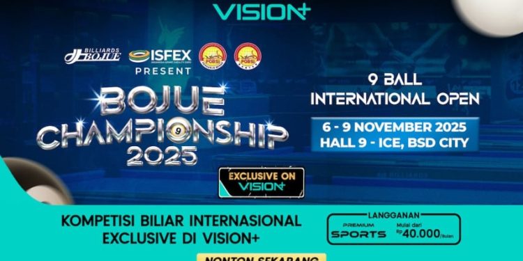 Jadwal Lengkap Bojue Championship 2025 9 Ball International Open di VISION