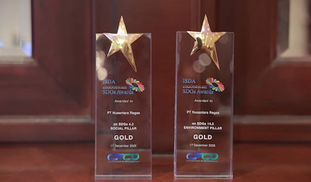 Nusantara Regas Raih Dua Penghargaan Gold di Indonesian SDGs Awards 2025