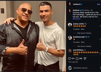 Vin Diesel Undang Cristiano Ronaldo Berperan di Film Fast & Furious