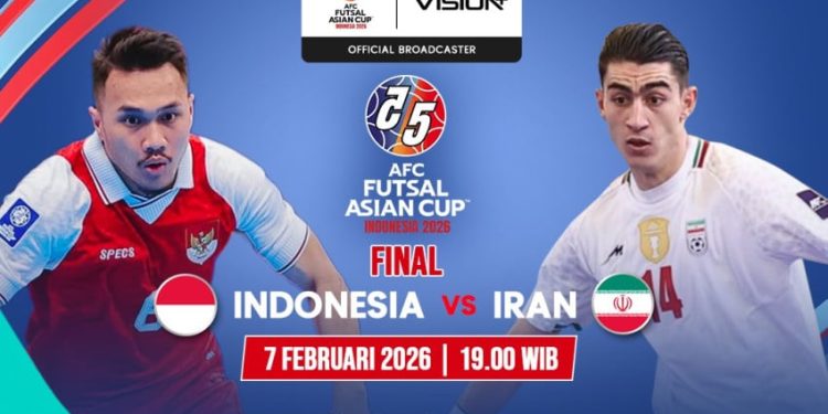 Nonton Final Futsal Asia 2026 Indonesia vs Iran Tayang Eksklusif di VISION Plus